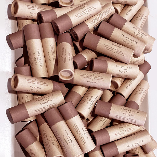 Hallpack صديقة للبيئة ورقة مخصصة بلسم الشفاه أنبوب رفع اسطوانة مزيل العرق شكل دائري أنابيب الورق التعبئة والتغليف