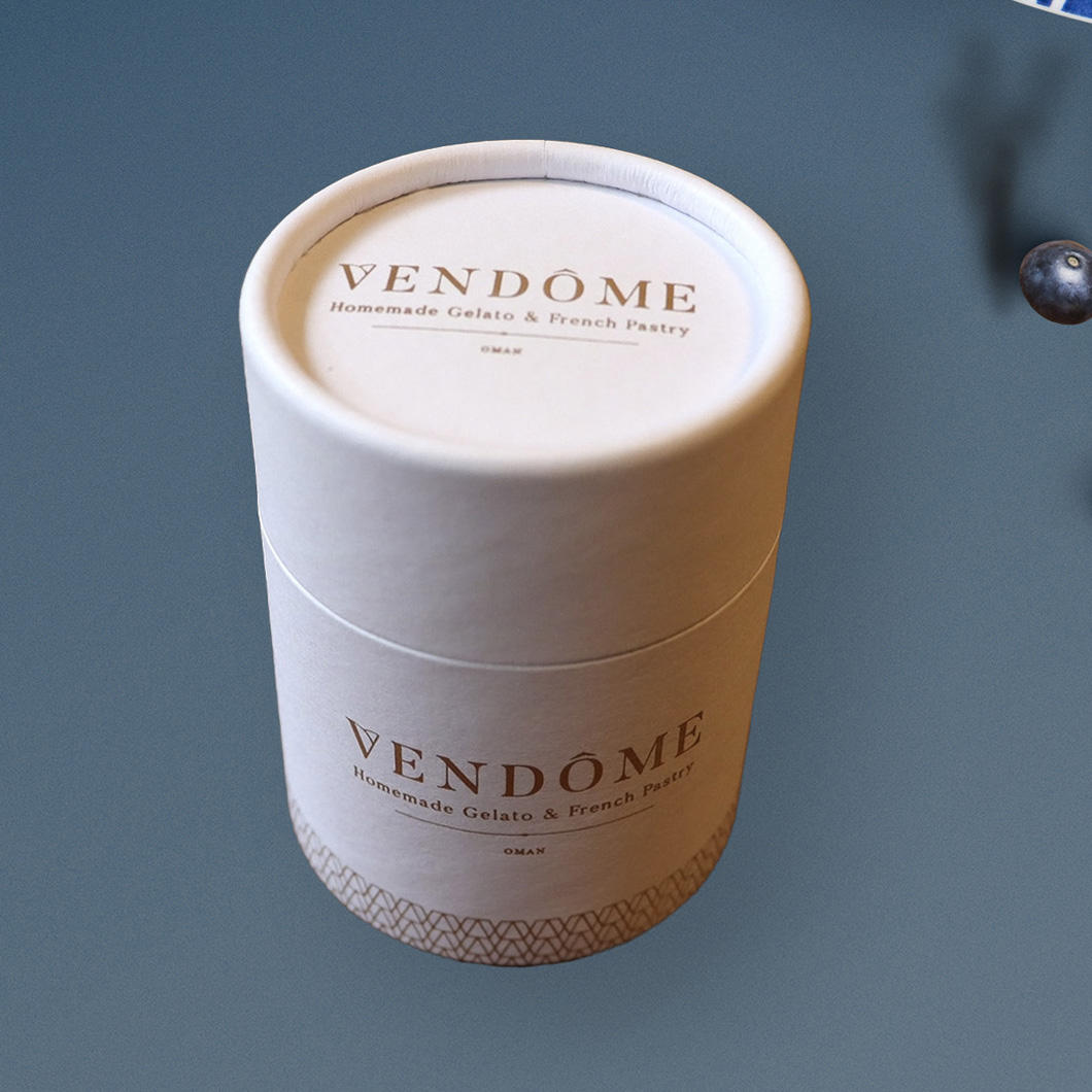 OEM مخصص القابلة للتحلل كرافت كرتون اسطوانة احباط أنبوب الورق لتغليف المواد الغذائية التلاشي ختم الطباعة