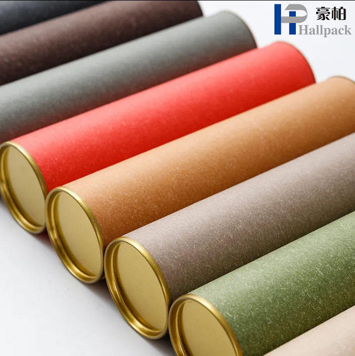 الورق المقوى الغذاء الصف المعاد تدويره مواد صديقة للبيئة عالية الجودة اسطوانة مستديرة تغليف الشاي أنبوب ورق الكرافت البريدي