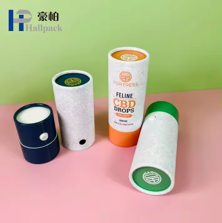 فاخر مخصص ورق الكرافت الملون جولة مربع التعبئة والتغليف ورقة شمعة مربع كرتون أنبوب التعبئة والتغليف أنبوب مع قفل أمان للأطفال