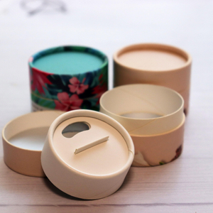 مخصص جولة صديقة للبيئة الغذاء ورقة أنبوب من الورق المقوى حاوية مسحوق فضفاضة المغربل كرافت علبة التوابل أعلى شاكر ورقة أنبوب