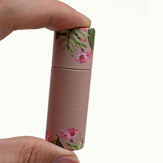 تخصيص 0.4oz ملمع الشفاه على شكل دائري من الورق المقوى أنبوب القابلة للتحلل 0 النفايات من الورق المقوى رفع مزيل العرق غسول شريط أنبوب الورق