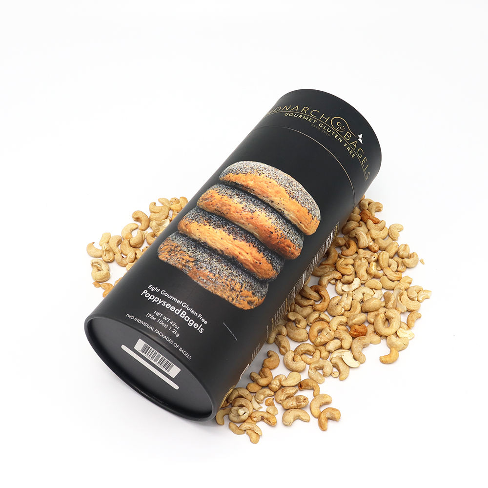 مخصص مطبوعة القابلة للتحلل اسطوانة الغذاء ورقة كرتون علب الشاي كعكة الخبز الكوكيز الكوكيز القهوة ورق الحلوى أنبوب التعبئة والتغليف