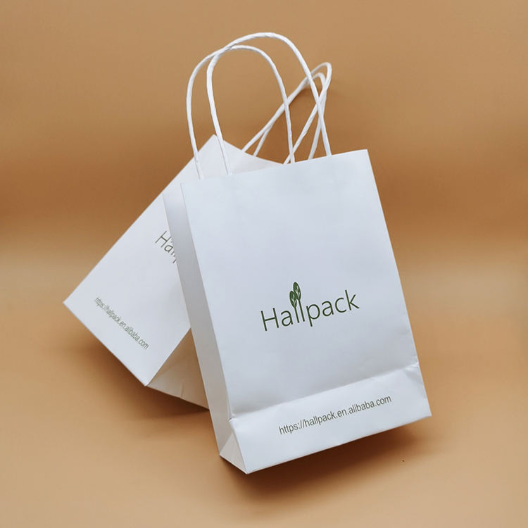 حجم مخصص حزمة ورقة التعامل مع كيس ورقي حقيبة تسوق ورق الكرافت