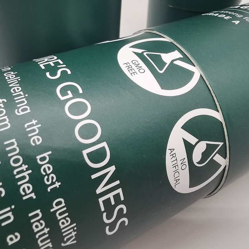 أنبوب ورقي لمستحضرات التجميل مستدير باللون الأخضر أنبوب ورقي لتغليف زجاجات الزيت