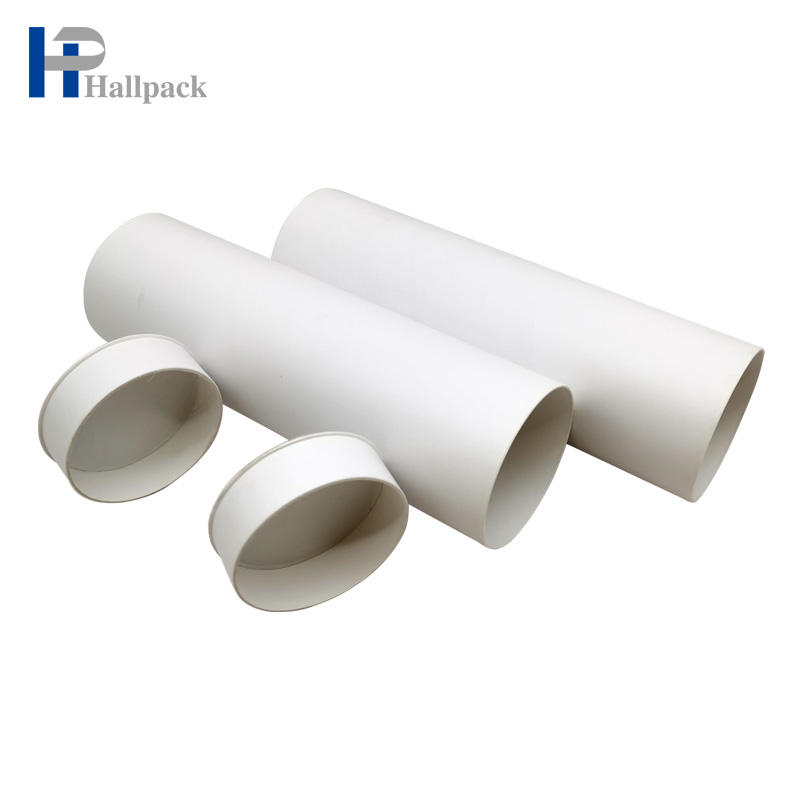 أنبوب ورق كرافت أبيض بدون طباعة أنبوب ورق من الورق المقوى لمستحضرات التجميل