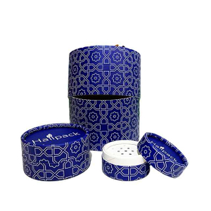 Hallpack صندوق أنبوب دائري مخصص لتغليف اسطوانة الورق لمسحوق مستحضرات التجميل الجاف