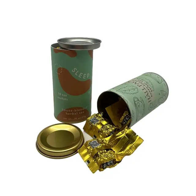 المواد القابلة للتحلل الحيوي شكل دائري أنابيب الورق التعبئة والتغليف حسب الطلب ورق الحرف الغذاء الصف وجبة خفيفة صندوق اسطوانة