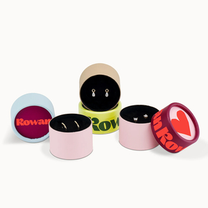 مجوهرات فاخرة مخصصة صندوق اسطوانة من الورق المقوى صندوق أنبوب دائري معبأ لمشاهدة أقراط الأحجار الكريمة سوار قلادة حلقة