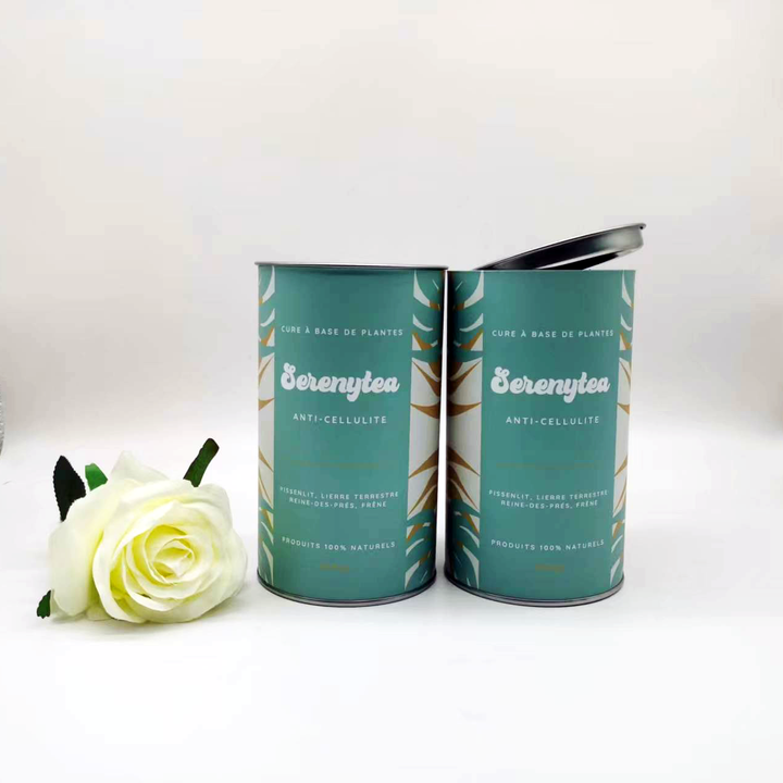 أنبوب ورقي عالي الجودة من فئة الغذاء يمكن تغليف الشاي على شكل علبة تغليف أنبوب قابل للتحلل الحيوي تغليف أنبوب ورقي مخصص للأغذية