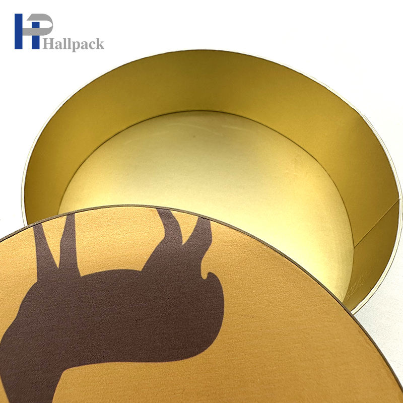 أنبوب ورق الكرافت القابل لإعادة التدوير لتغليف الكيك على شكل دائري منقوش ومغلف ولماع غير لامع يستخدم حرفيًا مطبوعات شعار مخصص