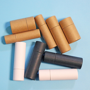 أنبوب ورق الكرافت البني الأساسي أنبوب تغليف الورق الأبيض القابل للتحلل الحيوي ملمع الشفاه رفع ورقة بلسم الشفاه أنبوب التعبئة والتغليف