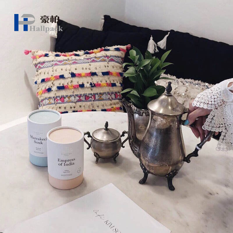 علبة الشاي الصديقة للبيئة أنبوب ورقي للأغذية أنبوب ورق كرافت للأغذية