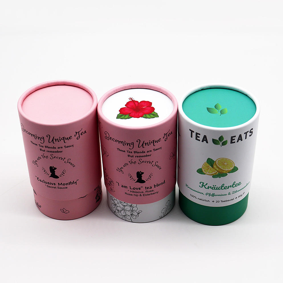 صديقة للبيئة مخصصة الغذاء الصف كرتون اسطوانة مربع ورقة أنبوب التغليف للحليب مسحوق القهوة