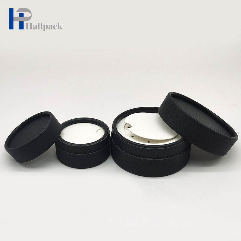 تصميم الأزياء أنبوب الورق الأسود أنبوب الورق المقوى المنخل مع غطاء