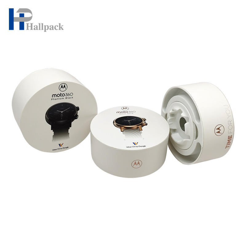 جولة ورقة أنبوب مربع مجوهرات قصيرة أنبوب التعبئة والتغليف زهرة مسطحة الأعلى