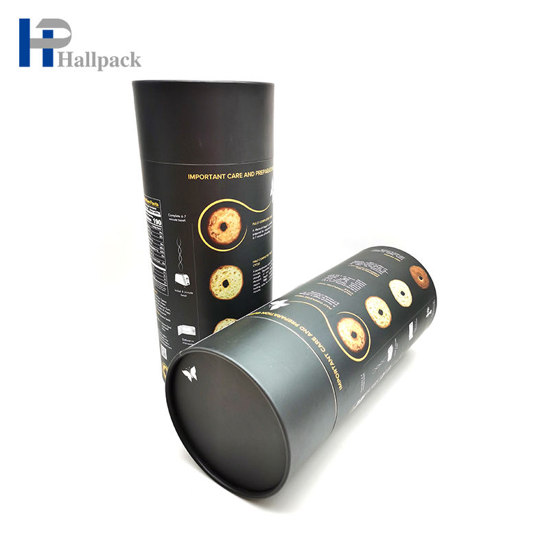 حار بيع تخصيص حجم الشعار التعبئة والتغليف فضفاضة ورق الكرافت أنبوب الورق الأسود