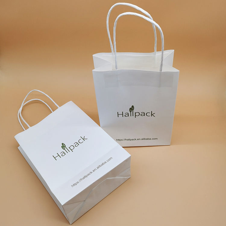 حجم مخصص حزمة ورقة التعامل مع كيس ورقي حقيبة تسوق ورق الكرافت