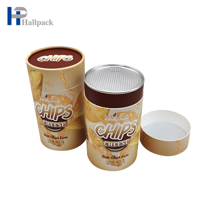 التعبئة والتغليف أنبوب الورق المقوى كرافت اسطوانة قابلة للتحلل مع غطاء سهل الفتح